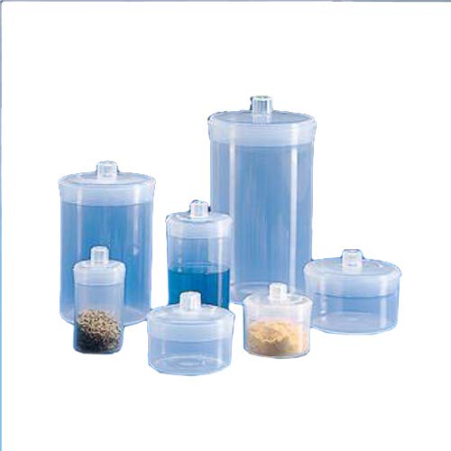 Kartell 1211Z84PK 261154-0004 Polypropylene Autoclavable Weighing Bottle with Polypropylene Lid, 59 mm OD x 34 mm Height, 50 ml Capacity, 18 g Tare Weight (Pack of 10)