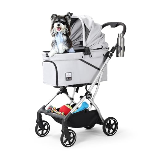 Beberoad Dog Stroller for Small Medium Pets Elevated Viewing T4 Max