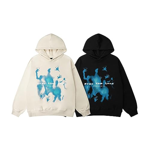 COOLMONAR Mens Y2K Oversized Hoodie Streetwear Shadows Graphic Print Zip-Up Hoodies Sweatshirt Casual Hooded4