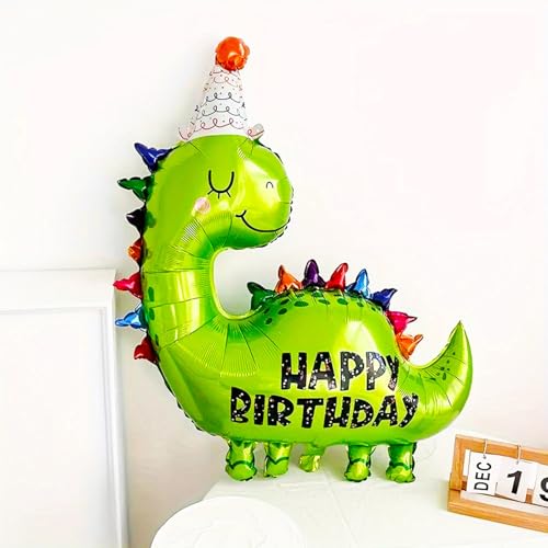 Image of Dinosaur Birthday Party Supplies, Dinosaurs Party Decorations 4 Year Old Foil Balloons for Boys and Girls