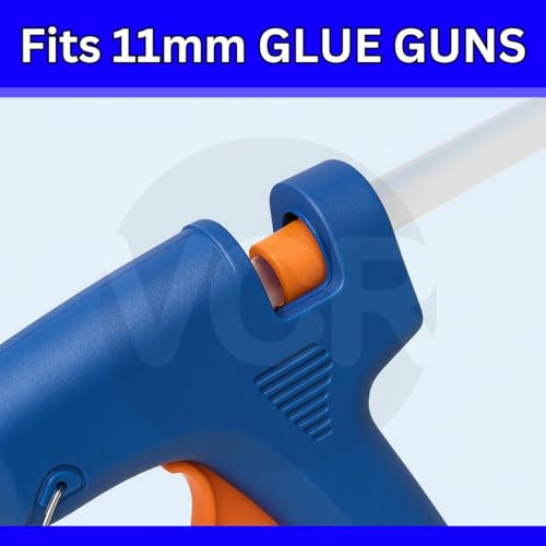 Image of VCR 11mm Glue Sticks for Glue Gun - 11mm x 165mm in Length - Hot Melt Transparent Glue Stick - Pack of 5 - Bonding Adhesive Glue Sticks for DIY - Arts Crafts - Schools and Industries