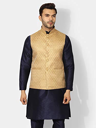 Image of UnM Men Silk Blend Classic Kurta Set