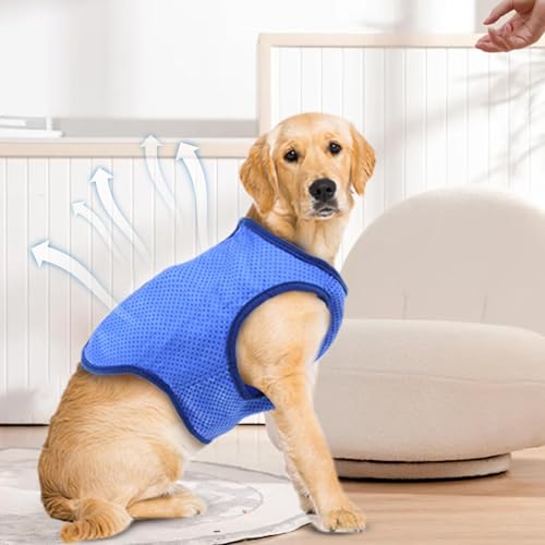 Kühlweste für Hunde – Reflektierende Kühljacke für Haustiere, verstellbarer Kühlmantel für Hunde | Leichte und bequeme hautfreundliche Hundeweste, atmungsaktives Hundekühlshirt, sommerliche kühlende H