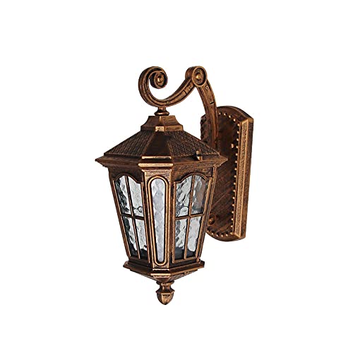 Lámpara de Pared Exterior Vintage de Aluminio, Resistente al Agua IP55, para Porche, jardín, balcón, Aplique de Pared E27, Accesorio de iluminación, Color Negro/Bronce.