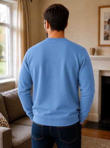 Image of Mack Jonney Men's Printed Fleece Sweatshirt|Full Sleeve Round Neck Winter Sweatshirt for Casual Wear|Travel|Gym & Everyday Style-mj-403
