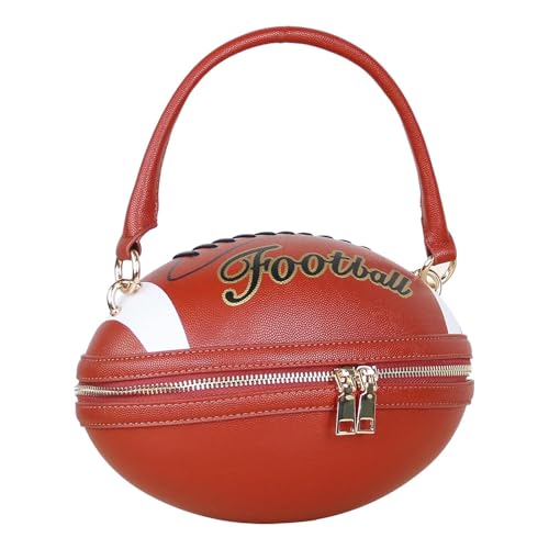 Sac à main en forme de football américain marron pour femme