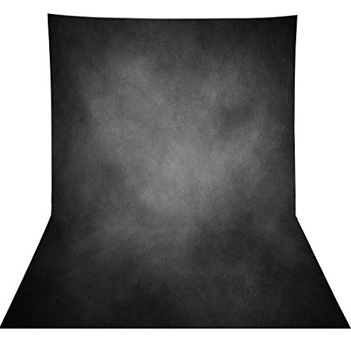 Allenjoy 8x10ft Fabric Black Vintage Grunge Photography Backdrop Supplies Old Master Abstract Texture Background Photographer Professional Portrait Pictures Photoshoot Props Favors Studio Booth Banner