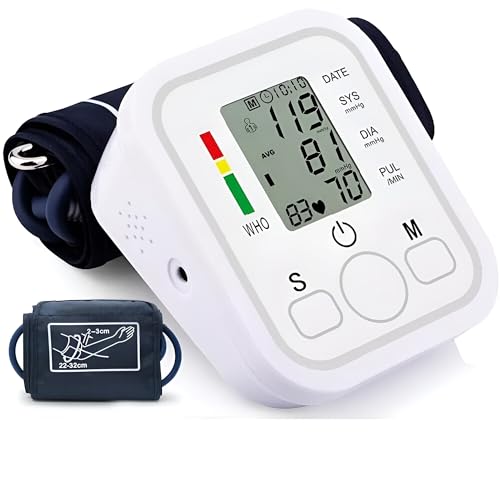 SterlingEdge Automatic Blood Pressure Monitor Upper Arm BP Machine Digital LCD Display Heart Rate Detection Highly Accurate Professional,Home Use