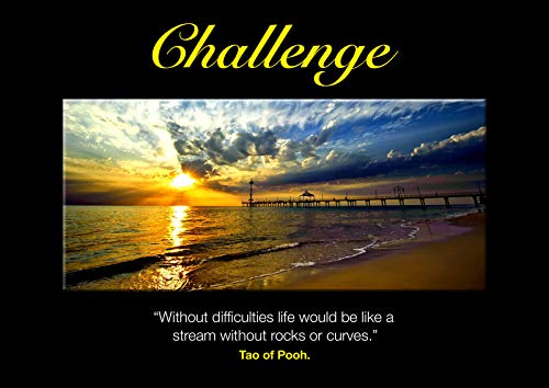 Motivational 17 - motivation - inspirational - Challenge - Pooh - A3 poster - print - picture by Salopian Sales