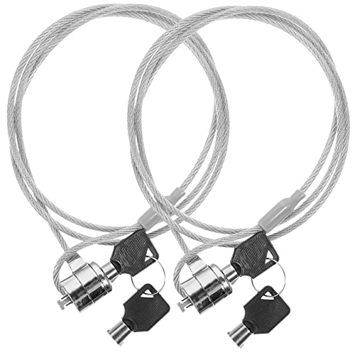 NUOLUX 2セットノートパソコン用ロックケーブル キー付きセキュリティケーブル 盗難防止チェーンロック 対応機種 ノートパソコン デスクトップ ドッキングステーション