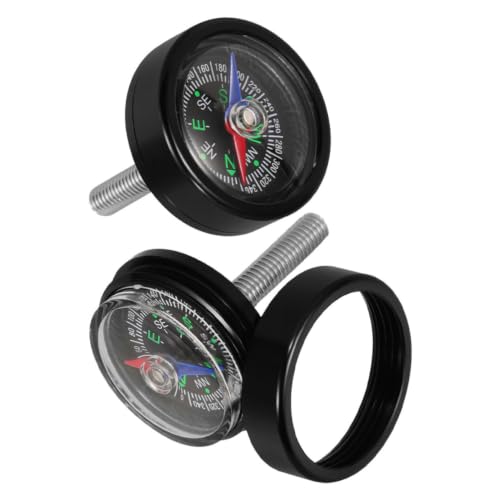 VALICLUD 2 Sets Brújula para Bicicleta para Mountain Biking con Rosca M6x35, Brújula Pequeña Portátil de Plástico e Hierro para Navegación Precisa, Fácil Instalación en Auricular y Manillar de Bicicleta miniatura 1