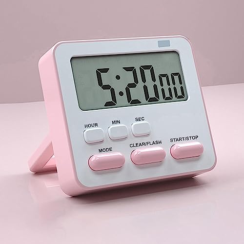 Image of YELONA Digital Magnetic Timer for Kids, Kitchen, Cooking, Egg, Teacher, Exercise, Productivity- Pink, Pack of 2