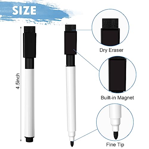 Image of Kosiz 200 Pcs Magnetic Dry Erase Markers, Black