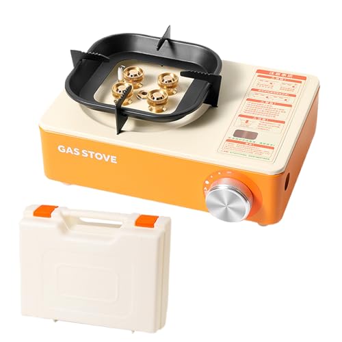 Kixolazr Hornillo De Camping, Cocina Portátil Con Estuche Transporte Para Senderismo, Cocina De 6000W Con Encendido Automático Para Aire Libre Senderismo Viajes Autocaravana Picnic