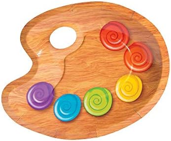 Fun Express – Artist Party Dessert Plates for Birthday – Party Supplies – Print Tableware – Print Plates & Bowls – Birthday – 8 Pieces