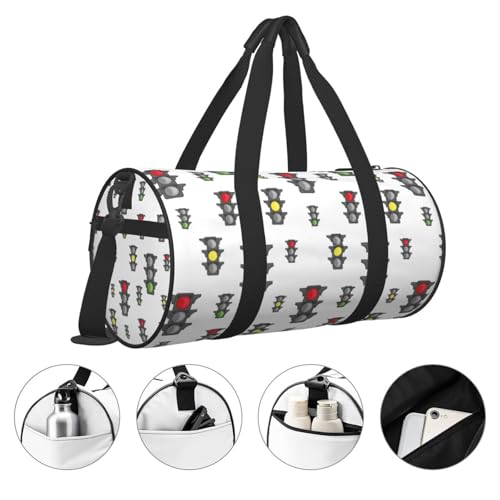 Travel Duffle Bag, cute traffic light Pattern Sports Gym Bag for Women Men, Carry On Bag Weekender Overnight Duffel Bag, Personal Item Travel Bag3