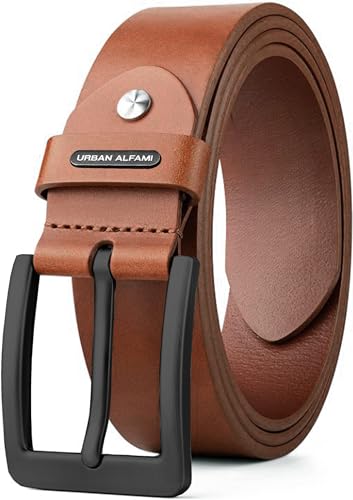 Image of Urban alfami Men's Genuine Leather Belt for Men | Formal /Casual | Sizes are 28 to 46 Inches Waist size