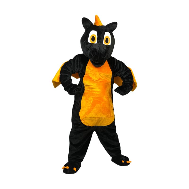 Black Dragon Demon Monster Mascot Costume Funny Cartoon Fancy Dress