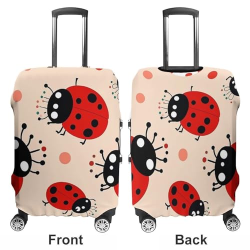 Carry on Luggage Cover Cute Ladybug Suitcase Covers for Luggages Tsa Approved Travel Luggage Sleeve Protector Elastic Suitcase Protector Anti-Scratch Washable Fits 19-30 Inch Case -S3