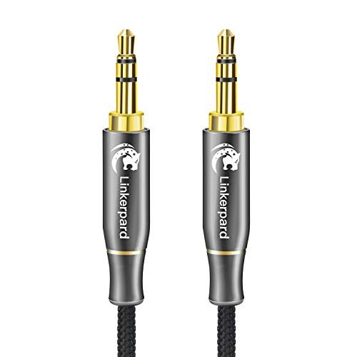 Amazon Brand:Linkerpard 3.5 mm Male to Male Stereo Audio Aux Cable, 3.3 Feet