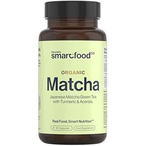 Green Tea Extract Capsules – Organic Matcha Green Tea Tablets – Boosted with Turmeric, Acerola Cherry & Black Pepper – 1360MG Complex – Green Tea Supplement – 60 Capsules – UK Made