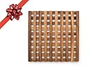 Ironwood Gourmet Venetian Trivet, 10 x 10 x 1 inches, Acacia Wood