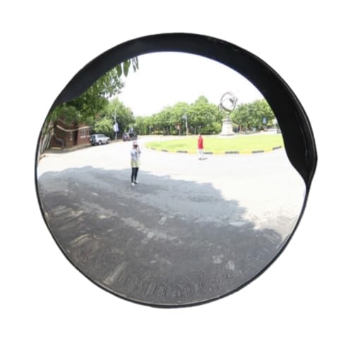 BRZU 屋内および屋外用交通ミラー、丸型広角凸型衝突防止ミラー、安全バックミラー、柔らかい表面、広い視野、鮮明な画像、効果的なグレア防止、ガレージ、駐車場、交差点、方向転換点に適しており、死角を防ぎます。 (屋外,80cm)