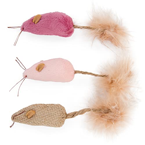 Petlinks (3 Count) 3 Blind Mice Catnip Cat Toys - Randomly Selected Color, 3 Count #TOP1