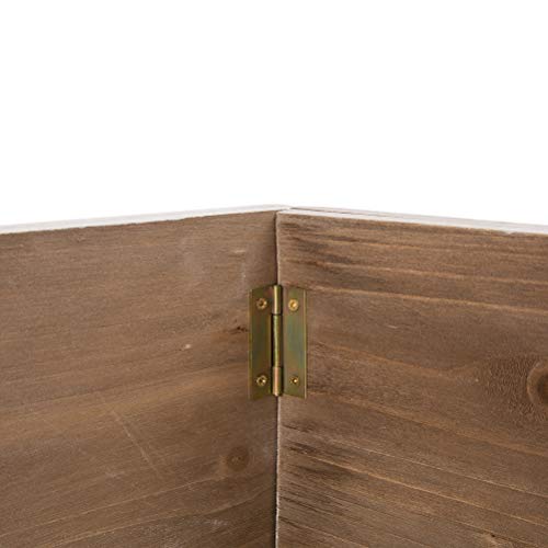 Glitzhome Wooden Box Collar Stand Cover Christmas Tree Skirt, 22" L, Washed White #TOP5