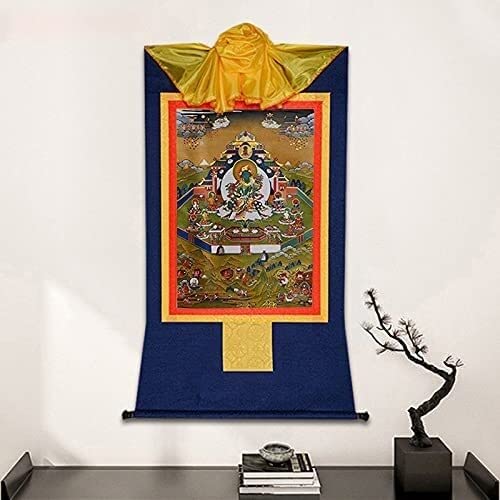 Thangka de Tara Verde Khadiravani en brocado fino de estampado caliente 4