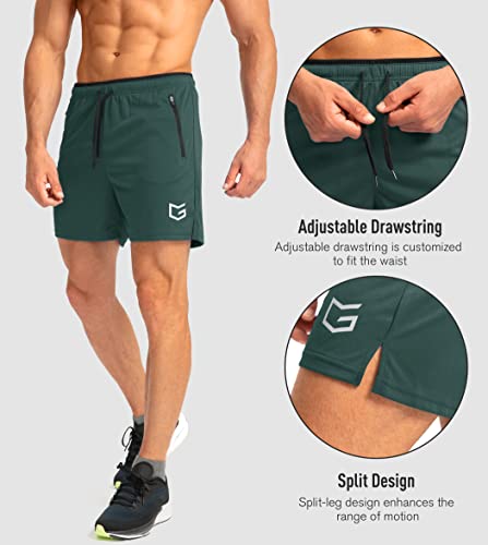 Image of G Gradual Men's Gym Workout Shorts Zipper Pockets 5 inch / 7 inch Quick Dry Breathable Runing Athletic Short for Men