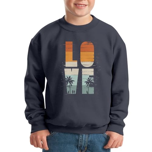 Sweatshirt enfant love vintage vacances plage style surf années 70 - 2