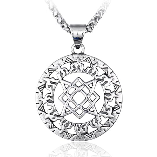 Bijoux Cadeau pour homme, collier bélier et symbole solaire pour style biker au quotidien