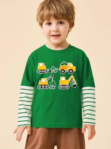 Toddler Boy St Patricks Day T-Shirt Lucky Irish Shamrock Paddy's Day Graphic Tees Tops 2-8 Years3