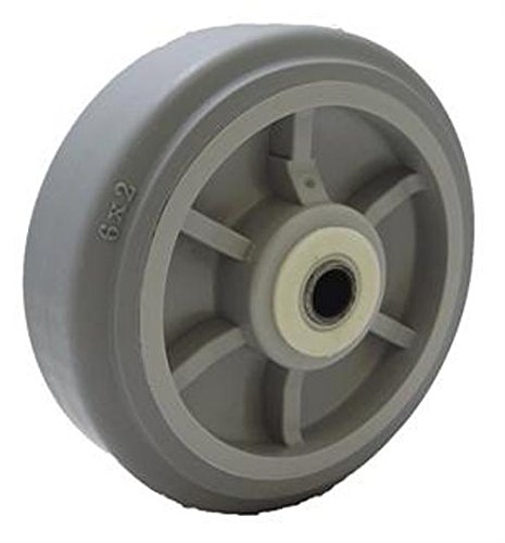 5 X 2 Non-Marking Rubber on Plastic Wheel, 500 lb Capacity, 2-3/16 Hub