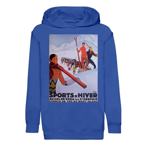 Sweat à capuche enfant Premium édition vintage voyage art déco montagne France