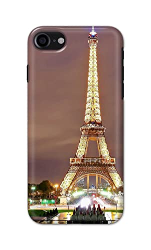 Image of PRINTFIDAA Lovers Famous Place Eiffel Tower in Paris Printed Designer Hard Case for Apple iPhone SE 2020, A1778, A1660 Back Cover -(e) RPM1009