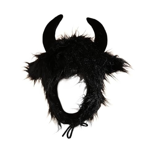 Winter Thermal Plush Furry Earflap Ushanka Hat Faux Fur Windproof Hooded Beanie Animal Themed Costume Hat for Men Women