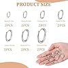7 Pairs Hoop Earrings for Men Small Silver 8MM-20MM Small to Large Steel Earring Piercings Cartilage Huggie Nose Lip Rings Hypoallergenic Nose Hoop Studs for Women Boys Girls Graduation Gifts #1