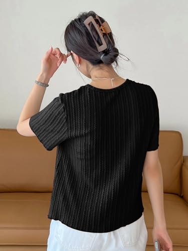 Image of GRECIILOOKS Women's Poly Cotton Regular Fit Crop Top, Loose Fit Oversized Shirts & Stylish Korean Tank Tops for Summer Wear (Available in Plus Size)