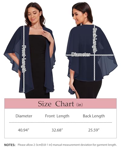 Image of Shawls and Wraps for Evening Dresses Womens Chiffon Scarf Sheer Cover Up