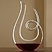 Wine Enthusiast Art Series Treble Decanter - Hand Blown, Lead-Free, Wide Base Aerating Glass Bottle with Minimizing Drip Spout - Holds 53 oz