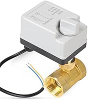 SWAWIS 2 Wege Motorkugelhahn mit Manueller Funktion, DN25 1 Zoll AC220V Zonenventil Kugelventil Elektrisch 2 Drähte Ventil Wasserventil Elektrisch Motorventil