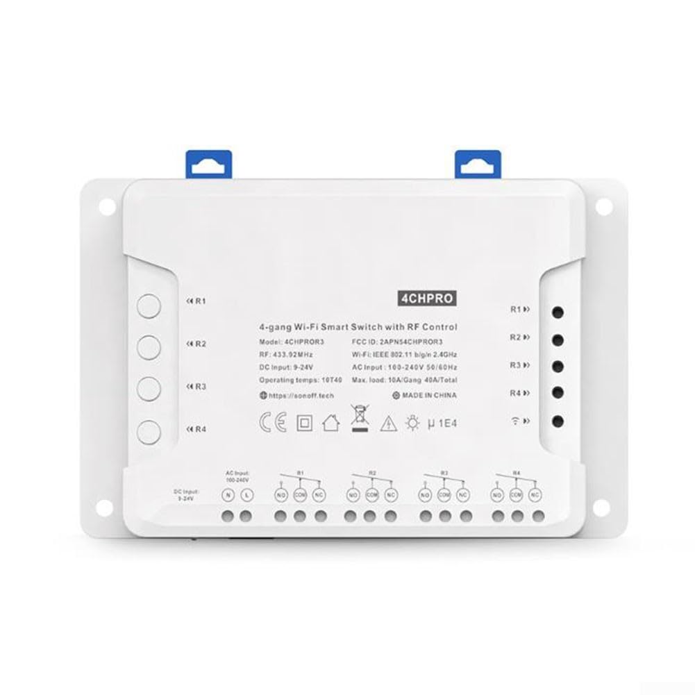 Kabelloses WLAN-Smart-Lichtschalter-Modul, kompatibel mit Sonoff 4CH R3 für Sonoff 4CH PRO R3, 4-Kanal Smart Switch (für Sonoff 4CHProR3)