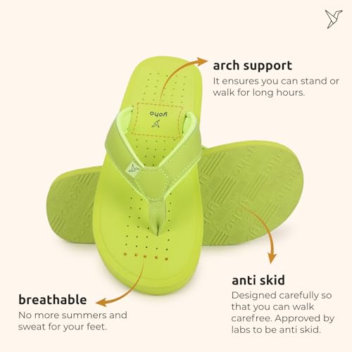 Image of YOHO ArchFlex orthopedic slippers for men | Arch support for pain relief | Soft, Anti-Skid, lightweight | comfortable padded straps flip flops for Everyday