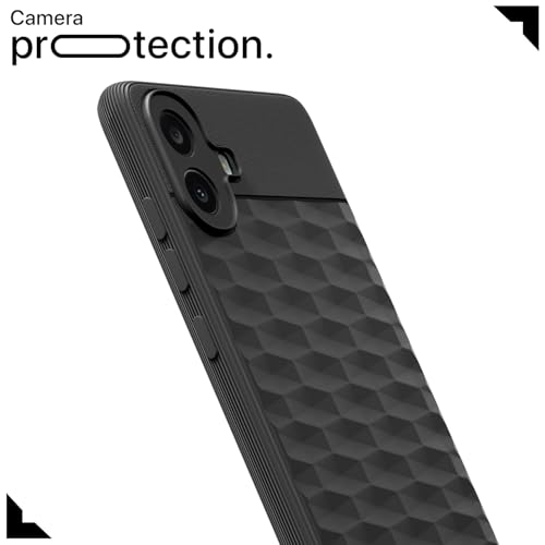 Image of Outlouders Bumper Case for CMF by Nothing Phone 1 5G | Full Camera Protection | TPU Soft Flexible Shockproof Back Cover (Black)