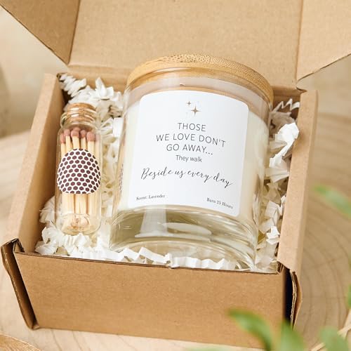Pomchick - Memorial Candle Gift Those We Love Dont Go Away Sympathy Remembrance Bereavement Keepsake Present for Family or Friends Sorry for Loss