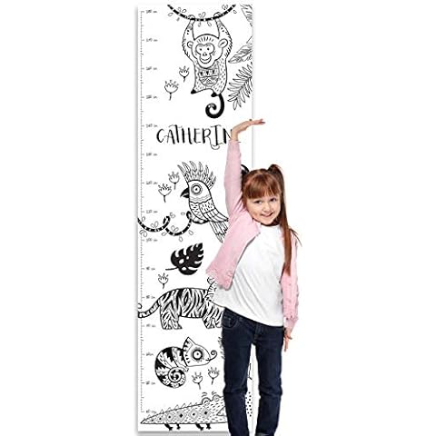 Personalised Jungle Animals Height Chart Cover