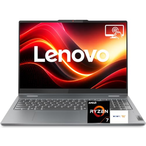 Image of Lenovo IdeaPad 5 2-in-1 Convertible Laptop, AMD Ryzen 7 8845HS Processor, 16 inch WUXGA IPS Touchscreen, 16GB DDR5 RAM, 256GB SSD, Fingerprint Reader, Backlit Keys, Wi-Fi 6, Windows 11 Home, WOWPC USB