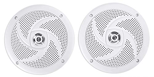 Image of Rockville RSM65W 6.5 inch 1280W Waterproof Shallow Slim Marine Boat Speakers, White Slim Mount Design, UV and Saltwater Resistant, for Marine or ATV Audio, 8-Piece